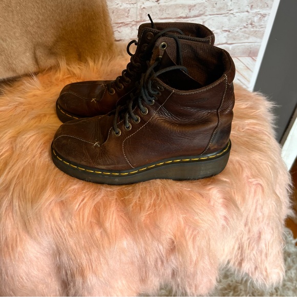 Dr. Martens Brown Leather Lace-Up Boots - Picture 6 of 9